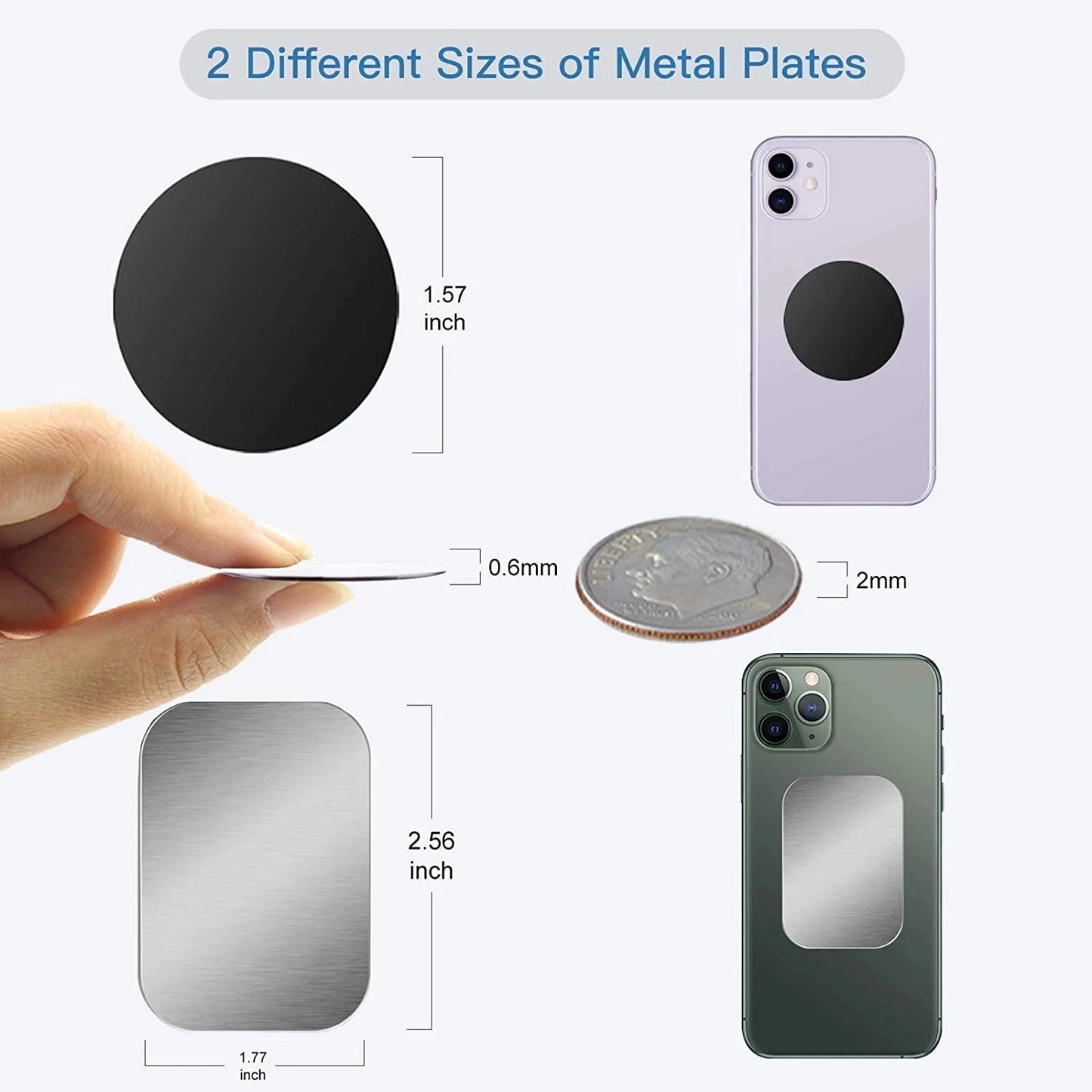 Metallplatten für magnetische Handyhalterungen
Stark haltendes Ersatzteil